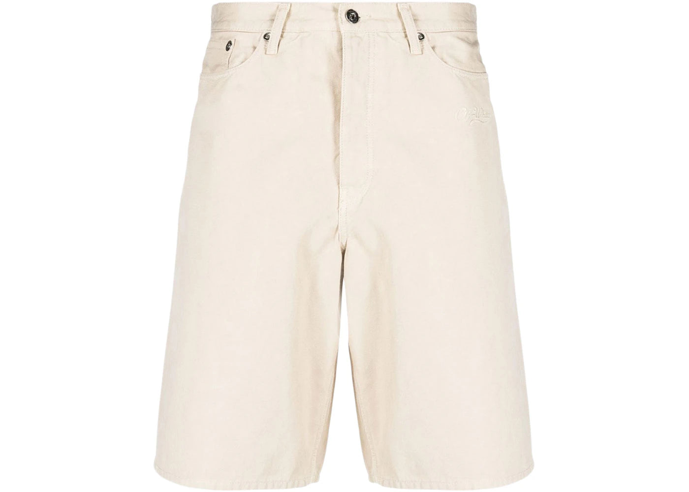 OFF-WHITE Wave Off Canvas Utility Shorts Beige