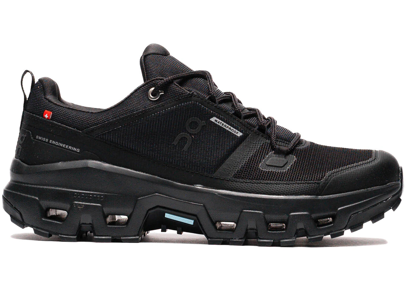 On Running Cloudrock Low Waterproof All Black