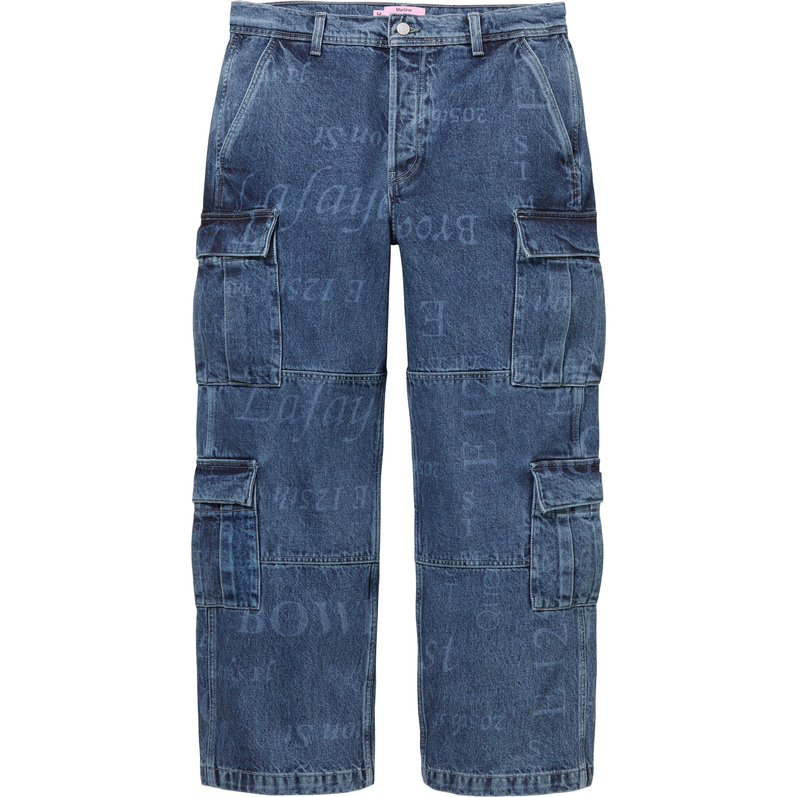 Supreme / Martine Rose Denim Cargo Pant - Washed Blue