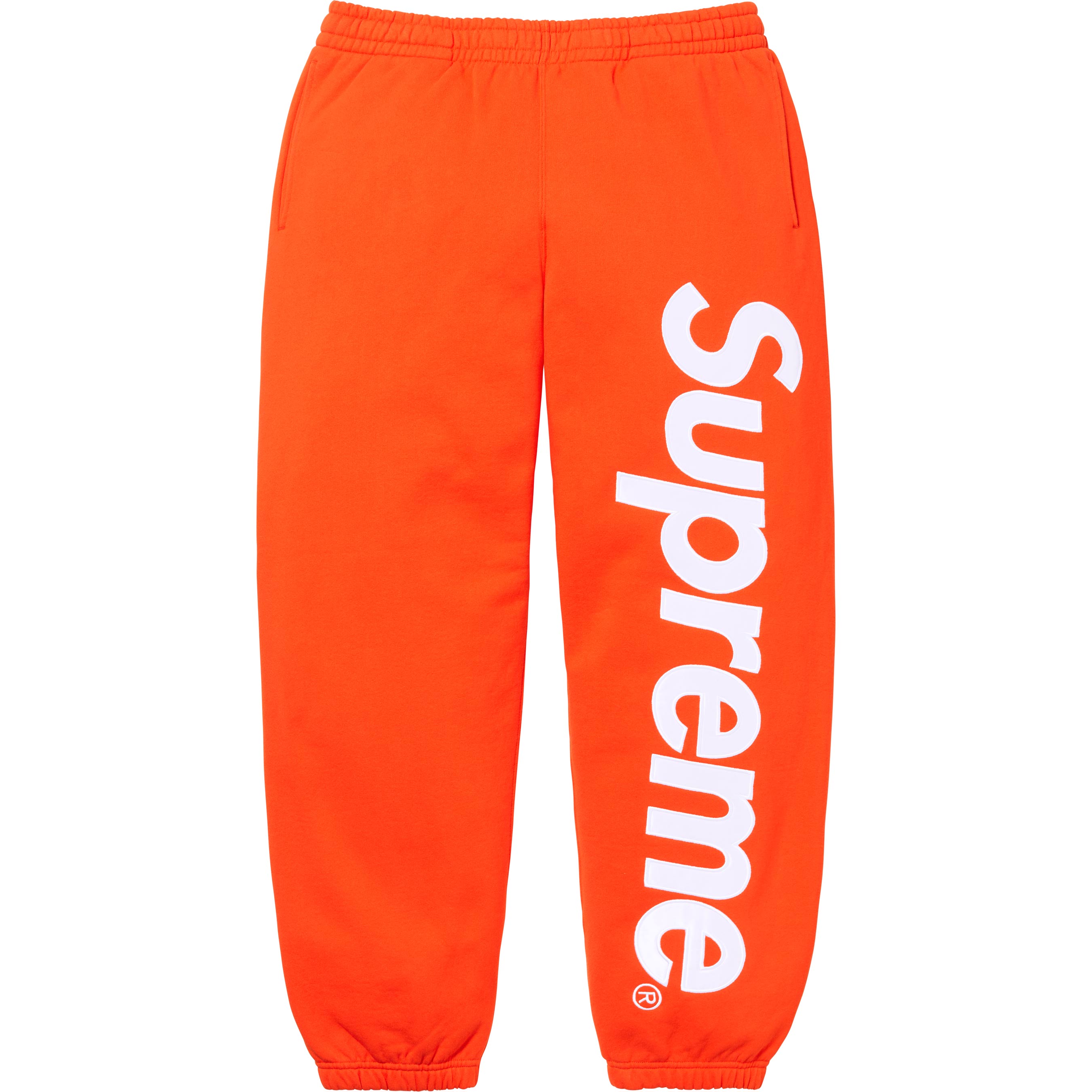 Supreme Satin Appliqué Sweatpant - Bright Orange