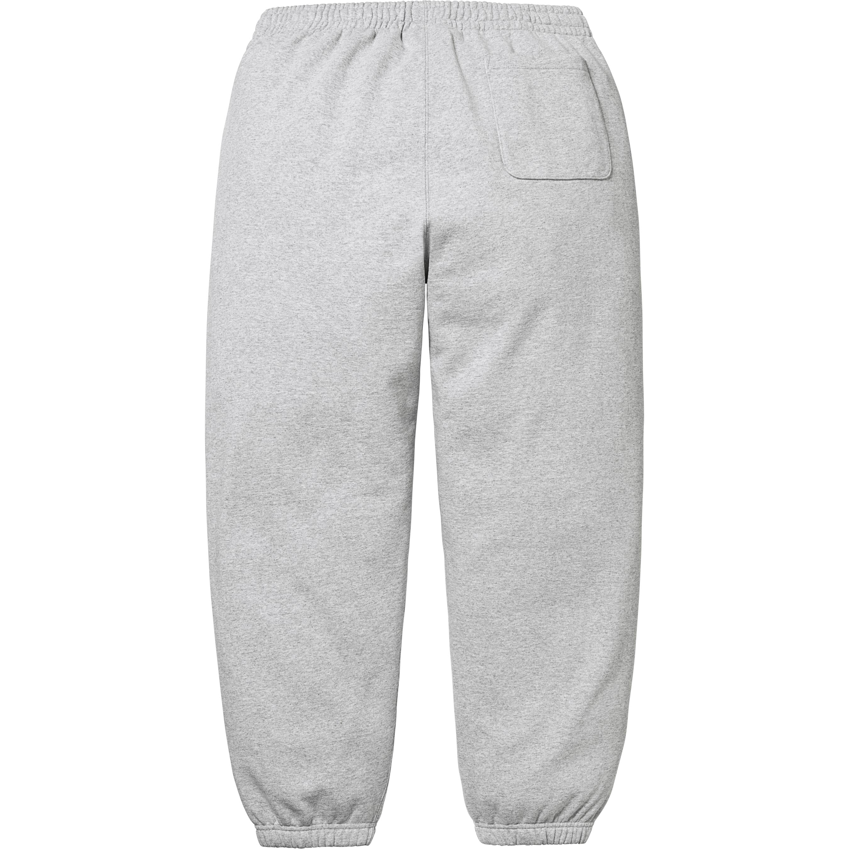 Supreme Satin Appliqué Sweatpant - Heather Grey – Side Kicks