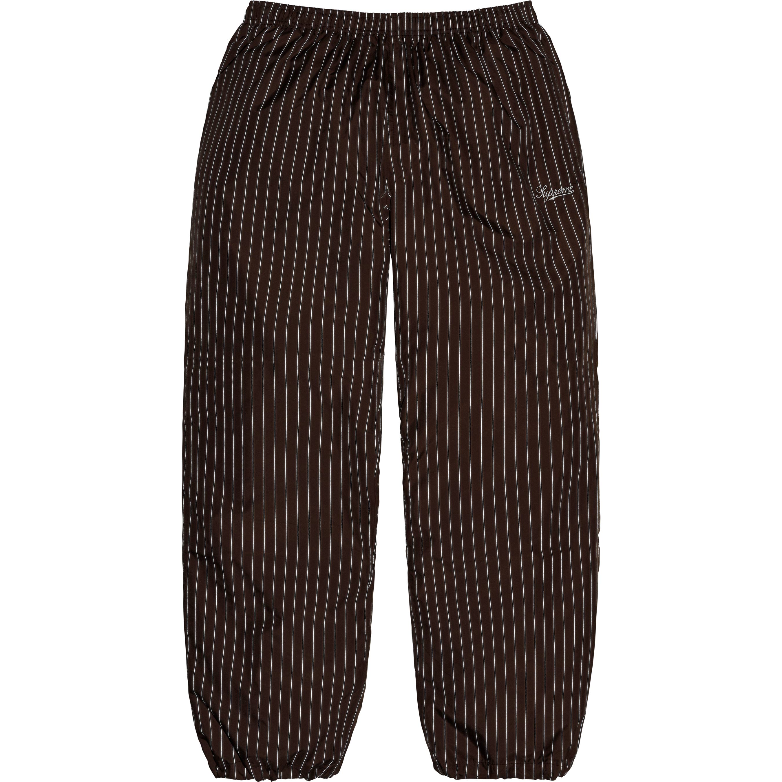 Supreme Reflective Pinstripe Track Pant Brown