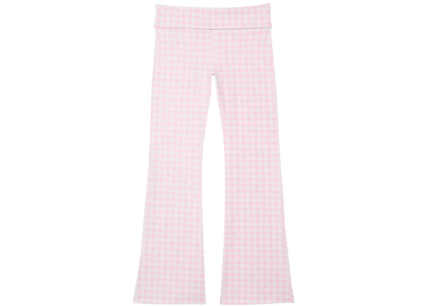 PINK x LoveShackFancy Cotton Foldover Flare Leggings Icon Gingham