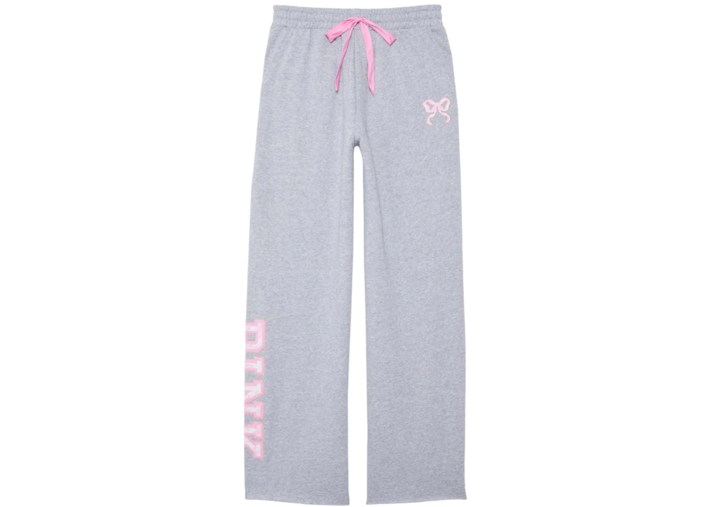 PINK x LoveShackFancy Wide-Leg Sweatpants Medium Heather Grey