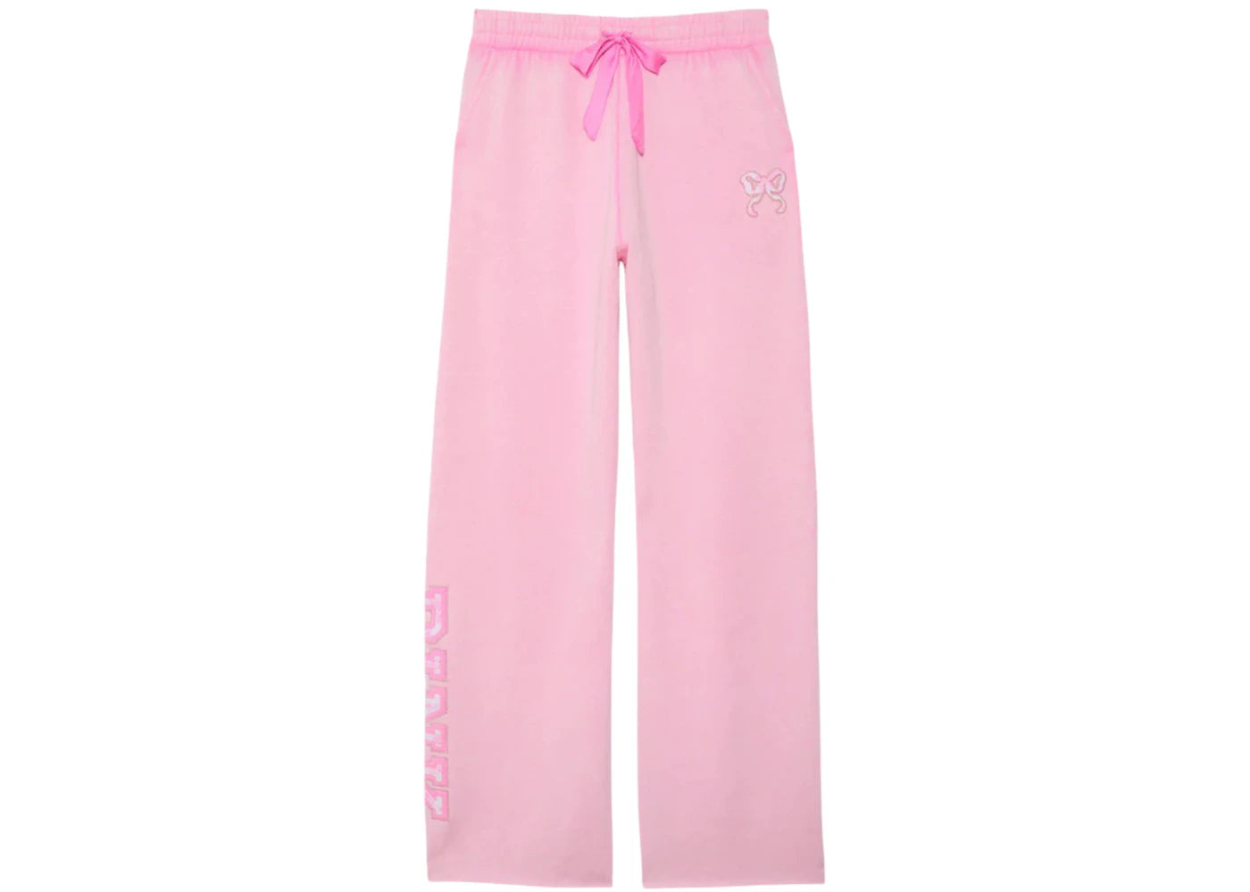 PINK x LoveShackFancy Wide-Leg Sweatpants Pink Lollipop