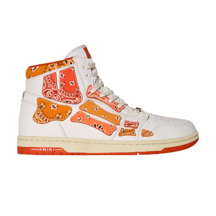 AMIRI Skel Top Hi Bandana White Orange