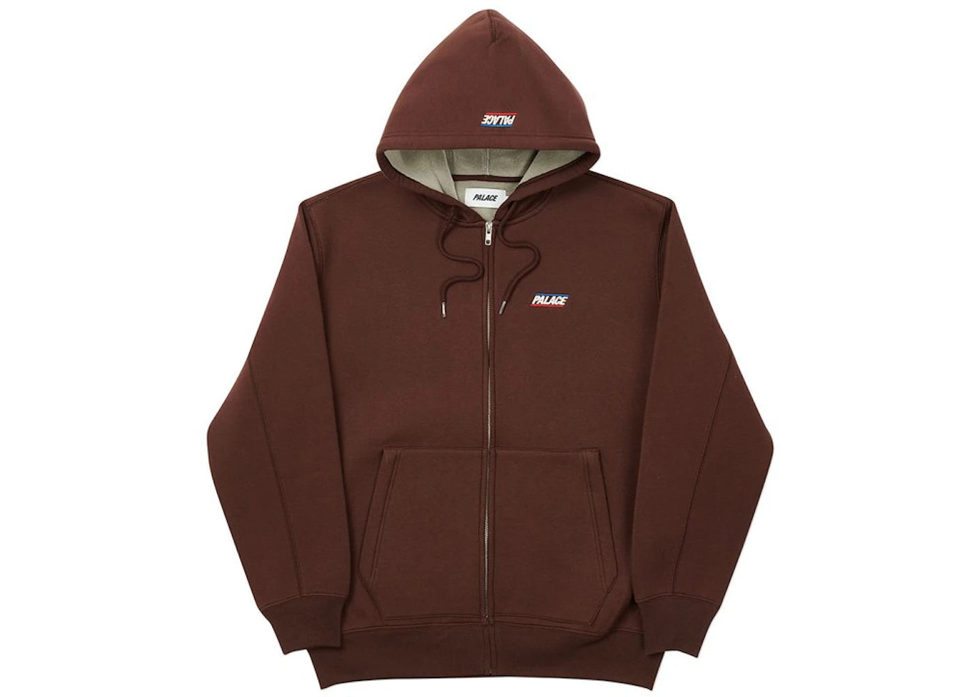 Palace ARD Quality Zip Hood Brown