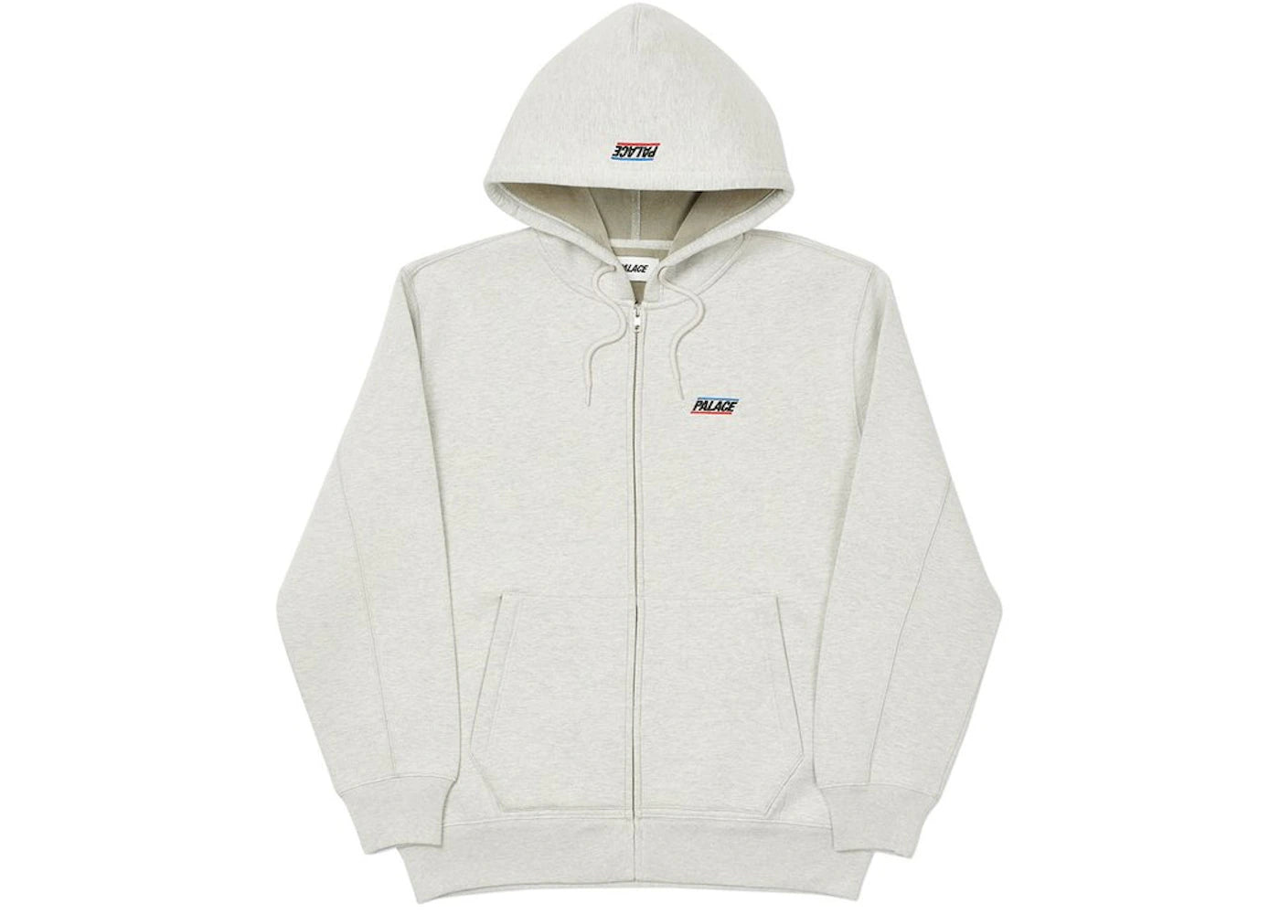 Palace ARD Quality Zip Hood Grey Marl