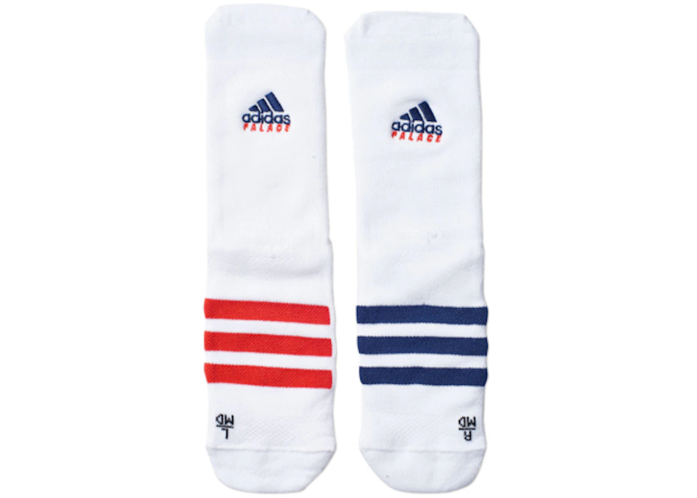 Palace adidas On Court Socks White/Red/Dark Blue