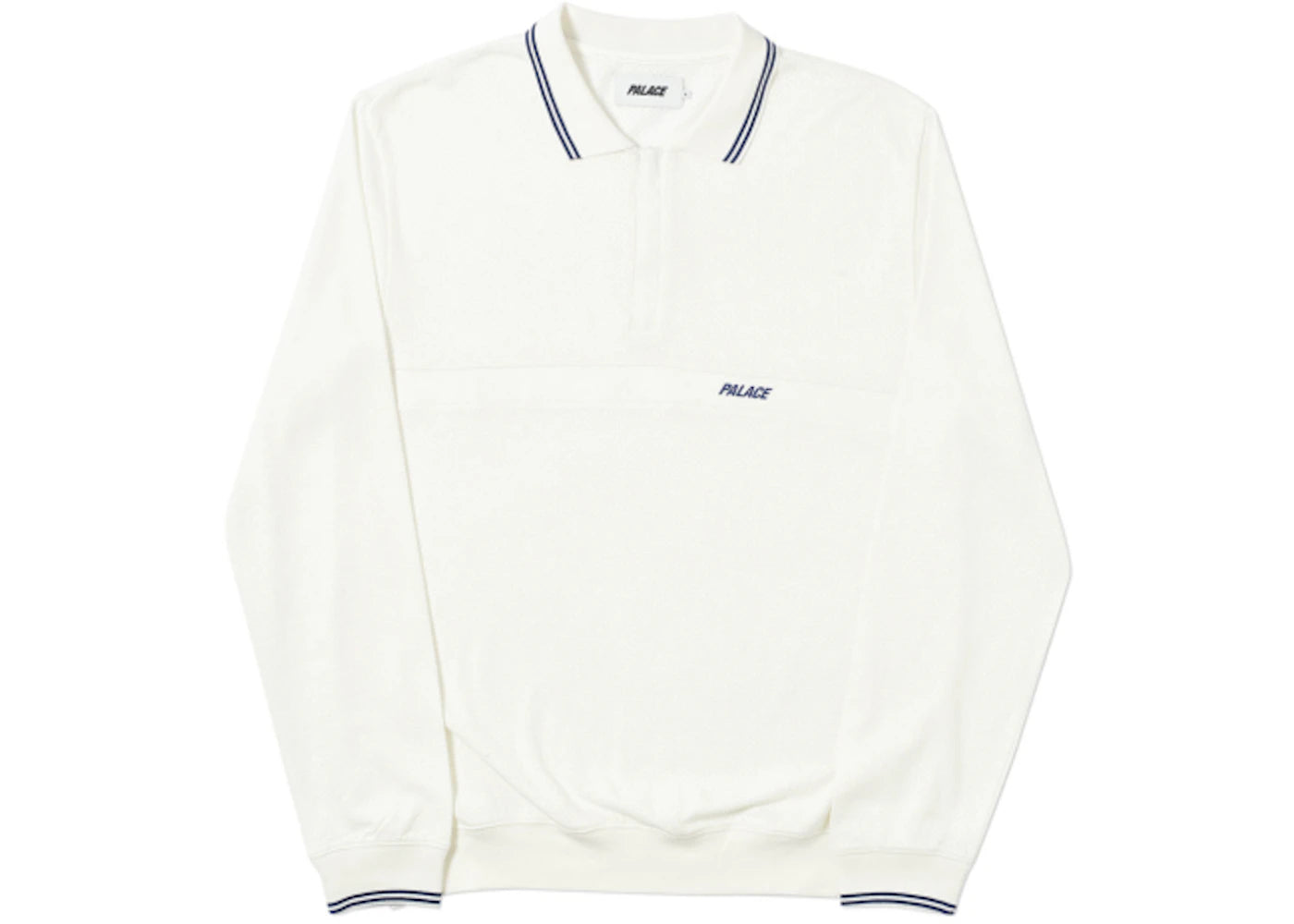Palace Air-Flex Zip Crew White