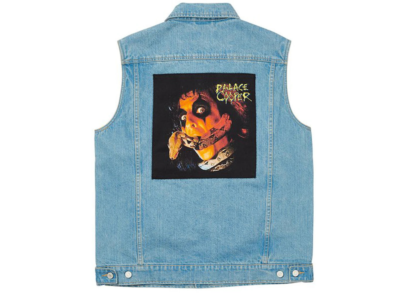 Palace Alice Cooper Denim Vest Stone Wash