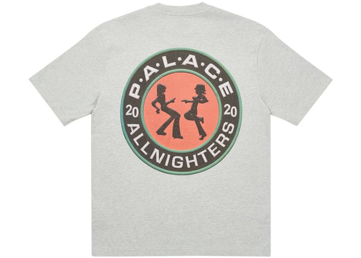 Palace All Nighters T-Shirt Grey Marl