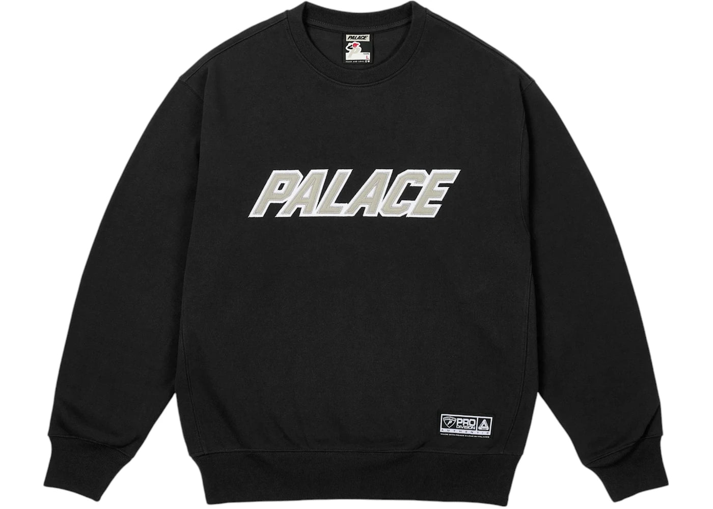 Palace Applique Team Crew Black