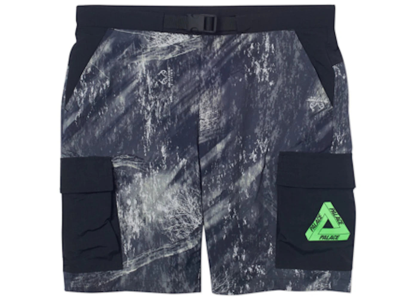 Palace Asymetric Real Tree Shell Shorts Black