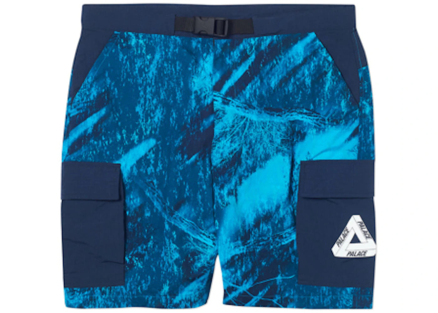 Palace Asymetric Real Tree Shell Shorts Blue