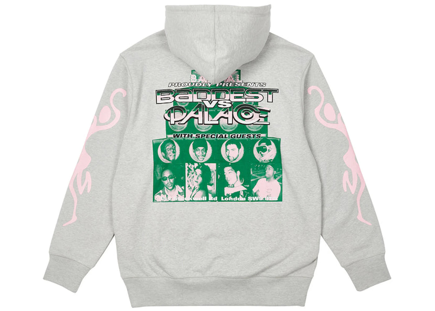 Palace Baddest Hood Grey Marl