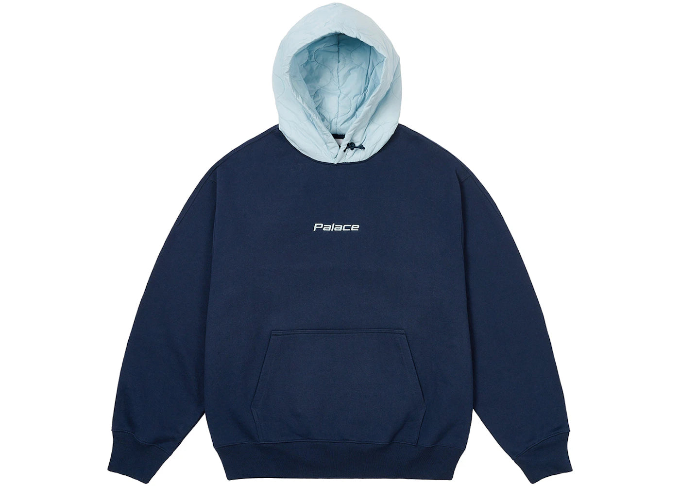Palace Baffled Font Hood Navy