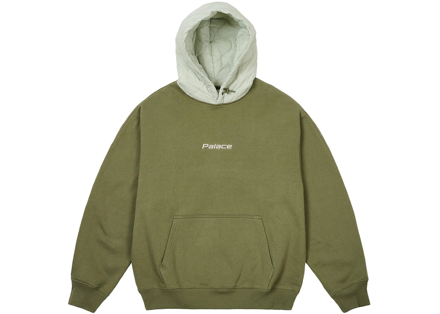 Palace Baffled Font Hood The Deep Green