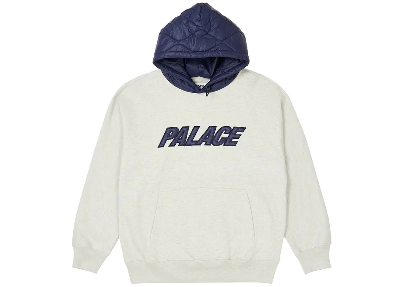 Palace Baffled Hood Grey Marl