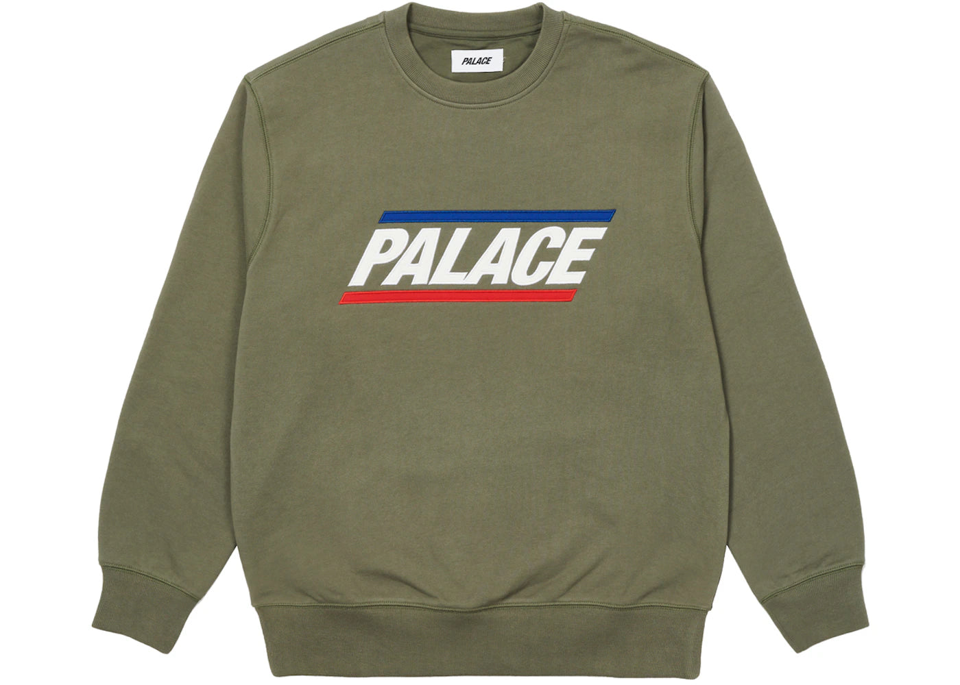 Palace Basics Logo Crew Olive