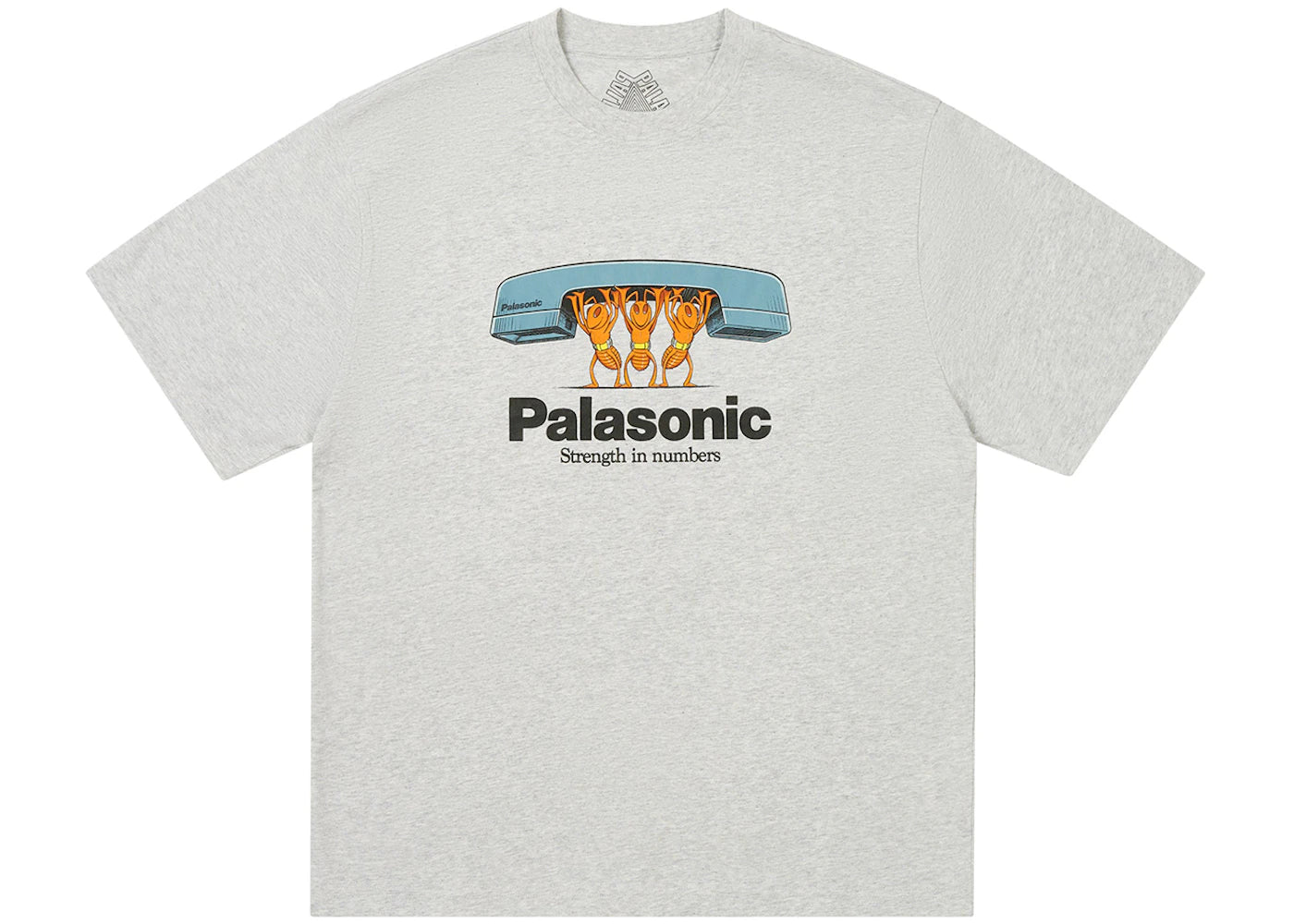 Palace Bell Man T-Shirt (FW24) Grey Marl