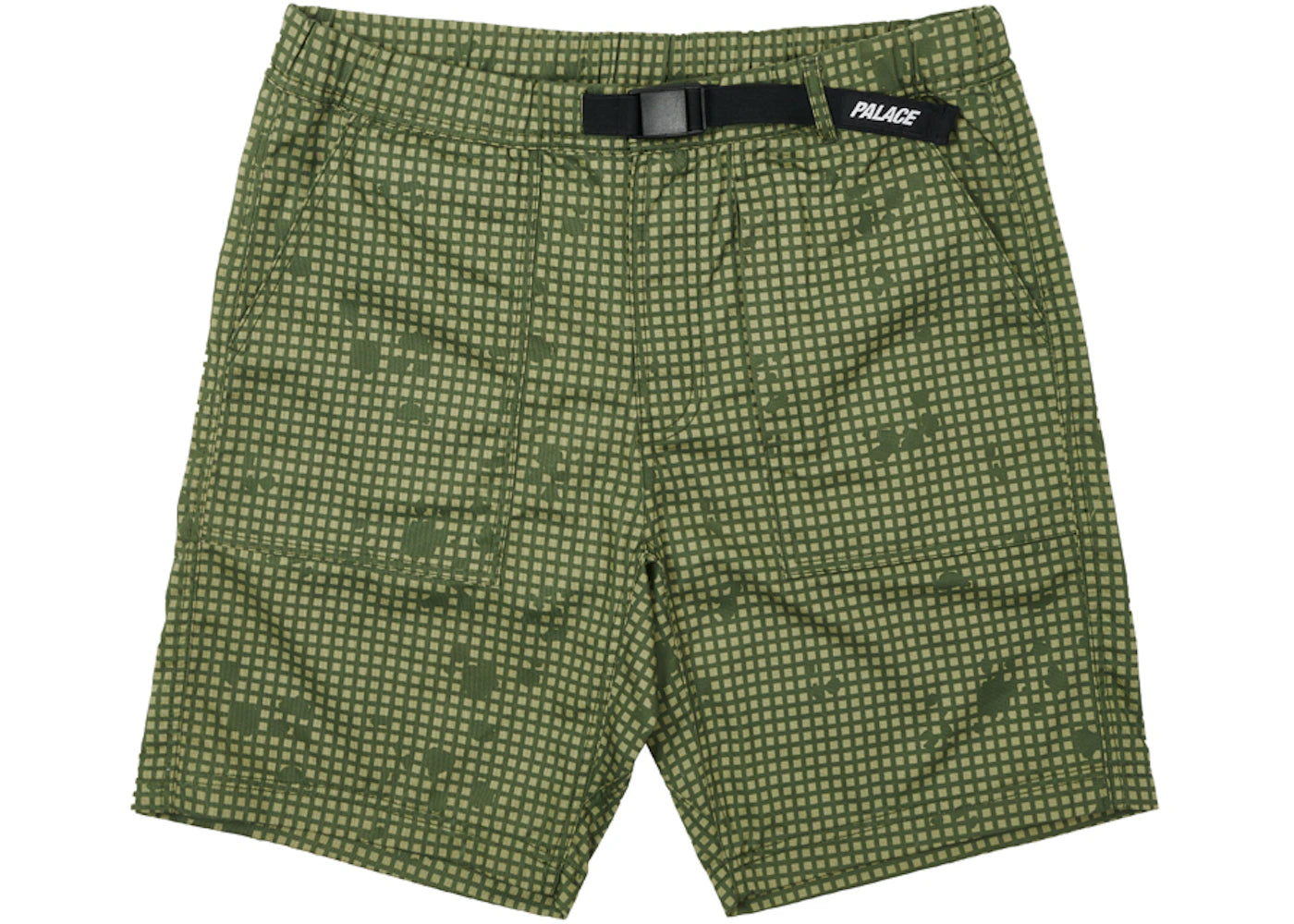 Palace Belter Shorts Olive Grid DPM