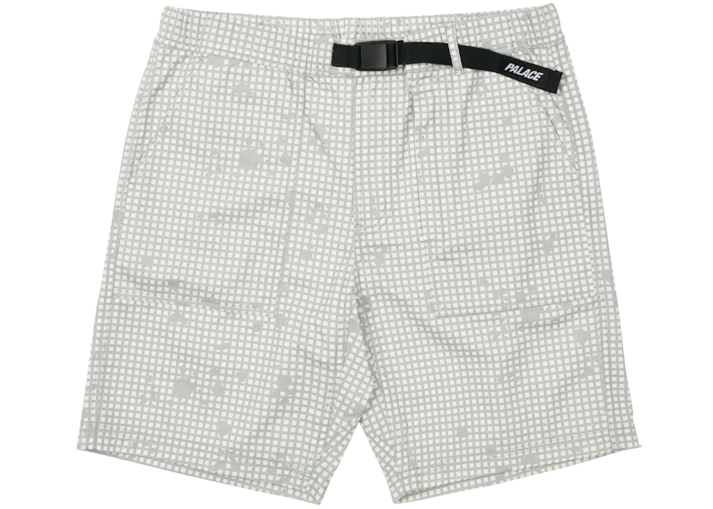 Palace Belter Shorts White Grid DPM