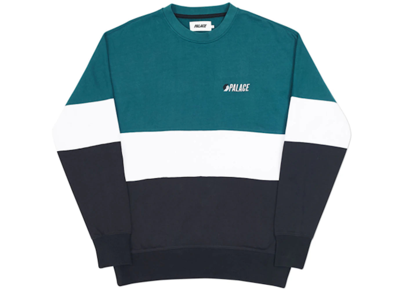 Palace Blazed Drop Shoulder Crew Green/White