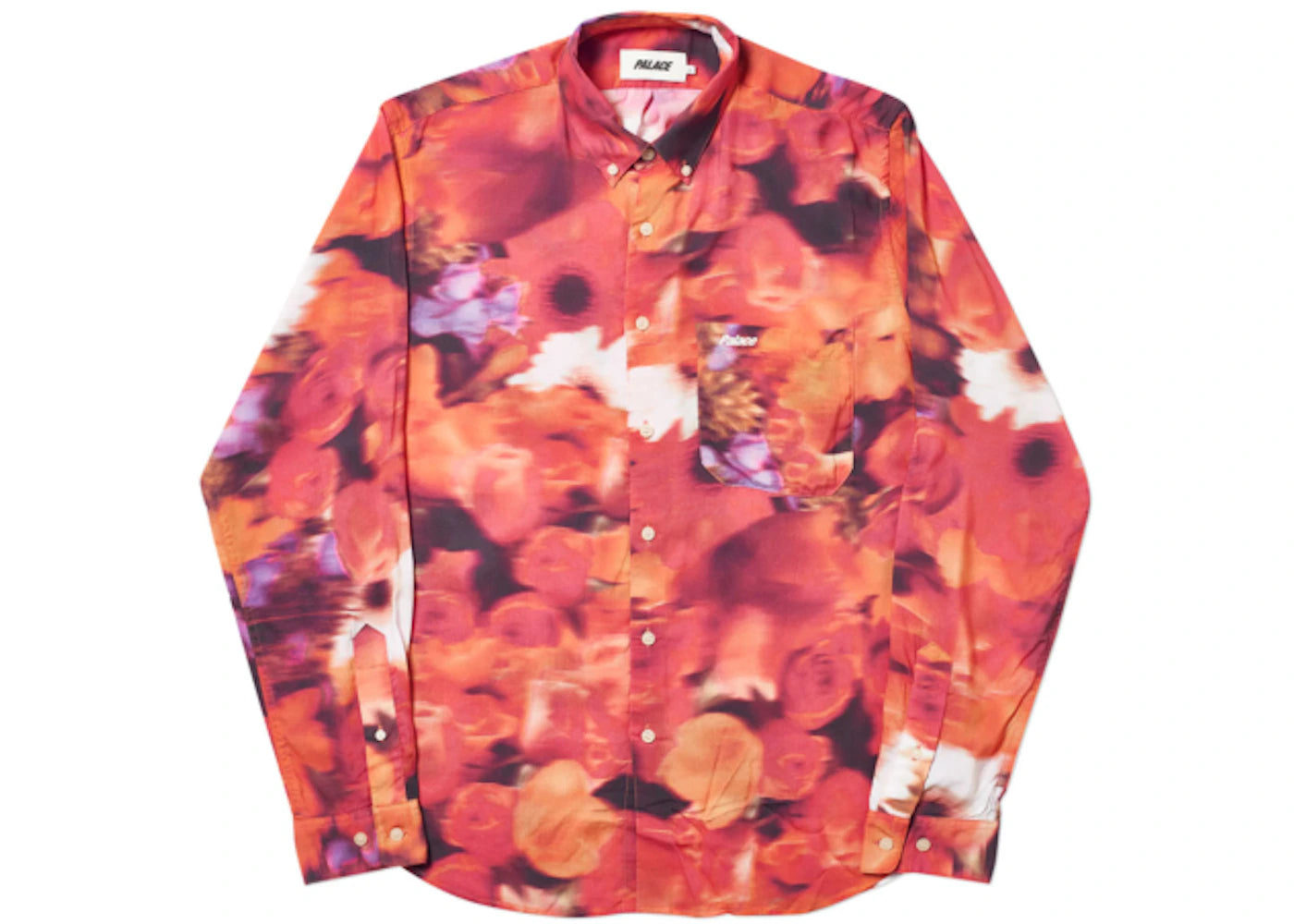 Palace Blurry Flower Shirt Orange