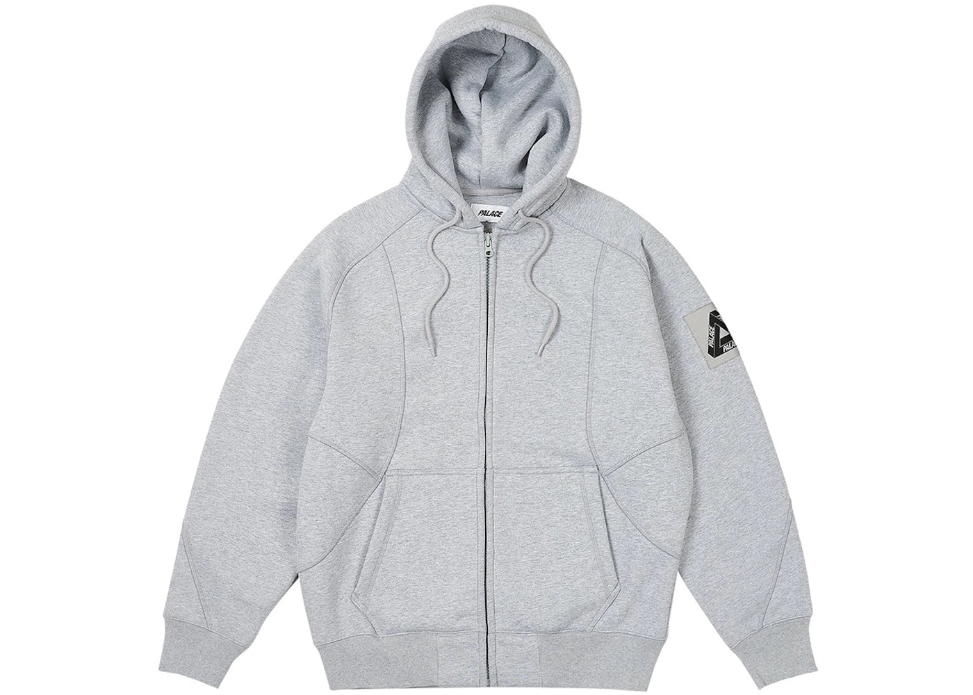 Palace Bonded Sherpa Zip Hood Grey Marl