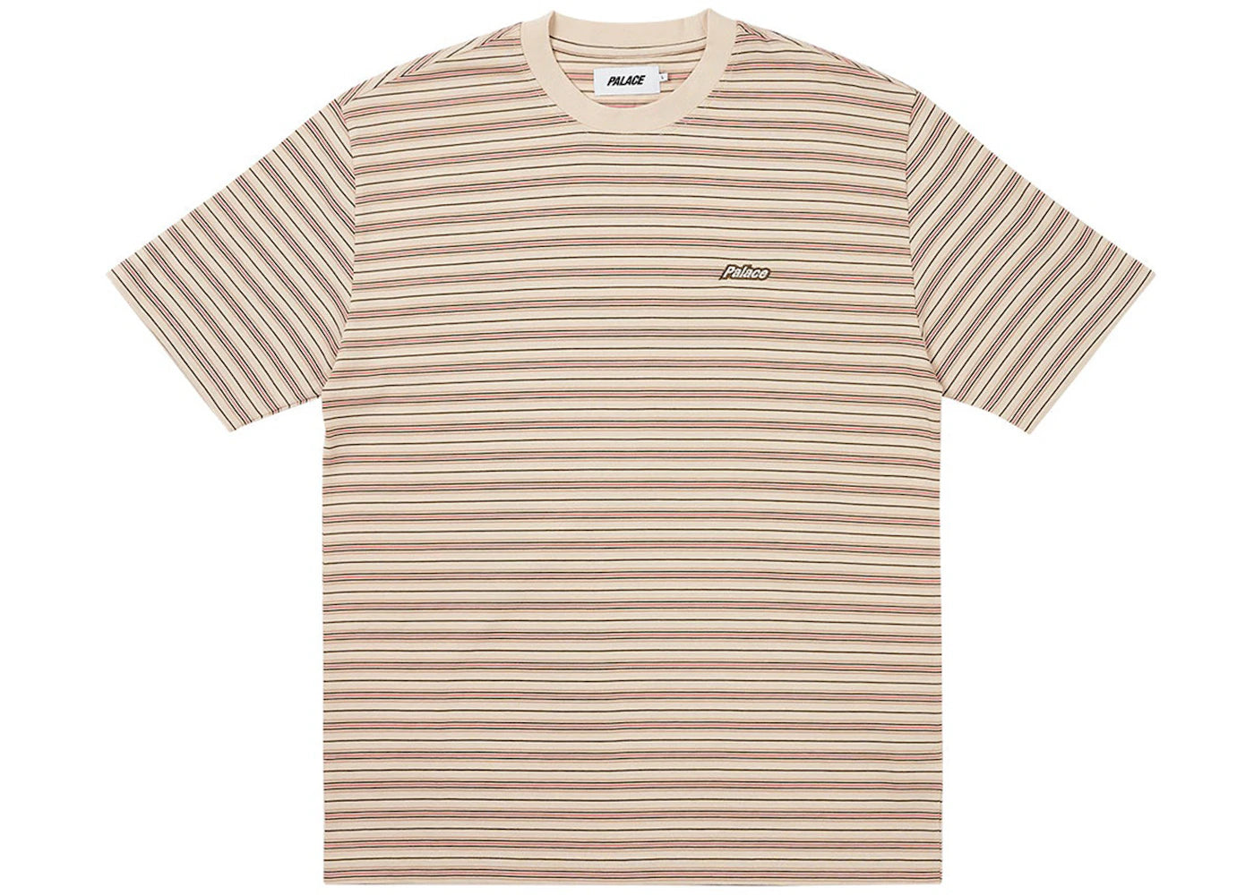 Palace Boxy Stripe T-Shirt Brown