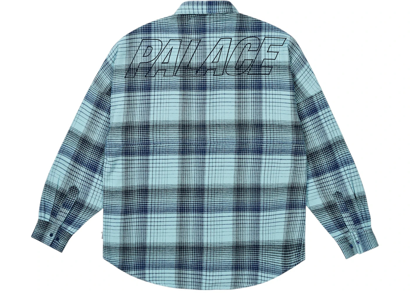 Palace Brushed Flannel Drop Shoulder Shirt Blue