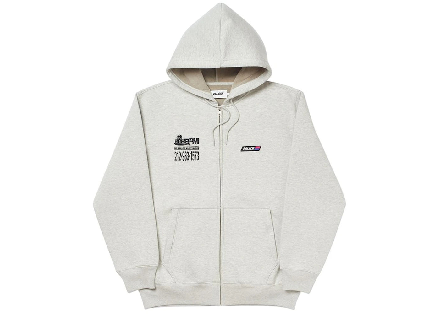 Palace Build It Hood Grey Marl