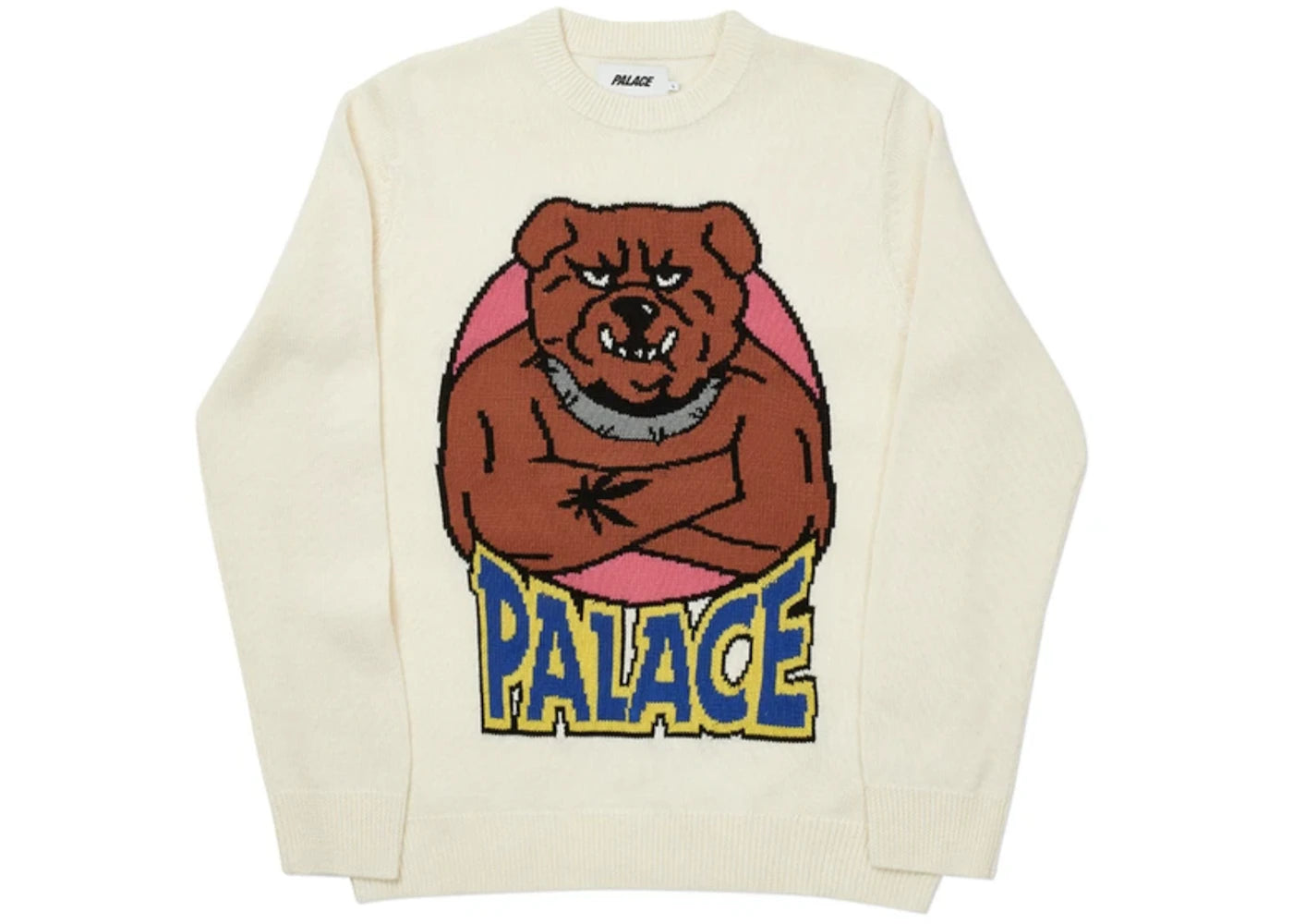 Palace Bulldog Knit White