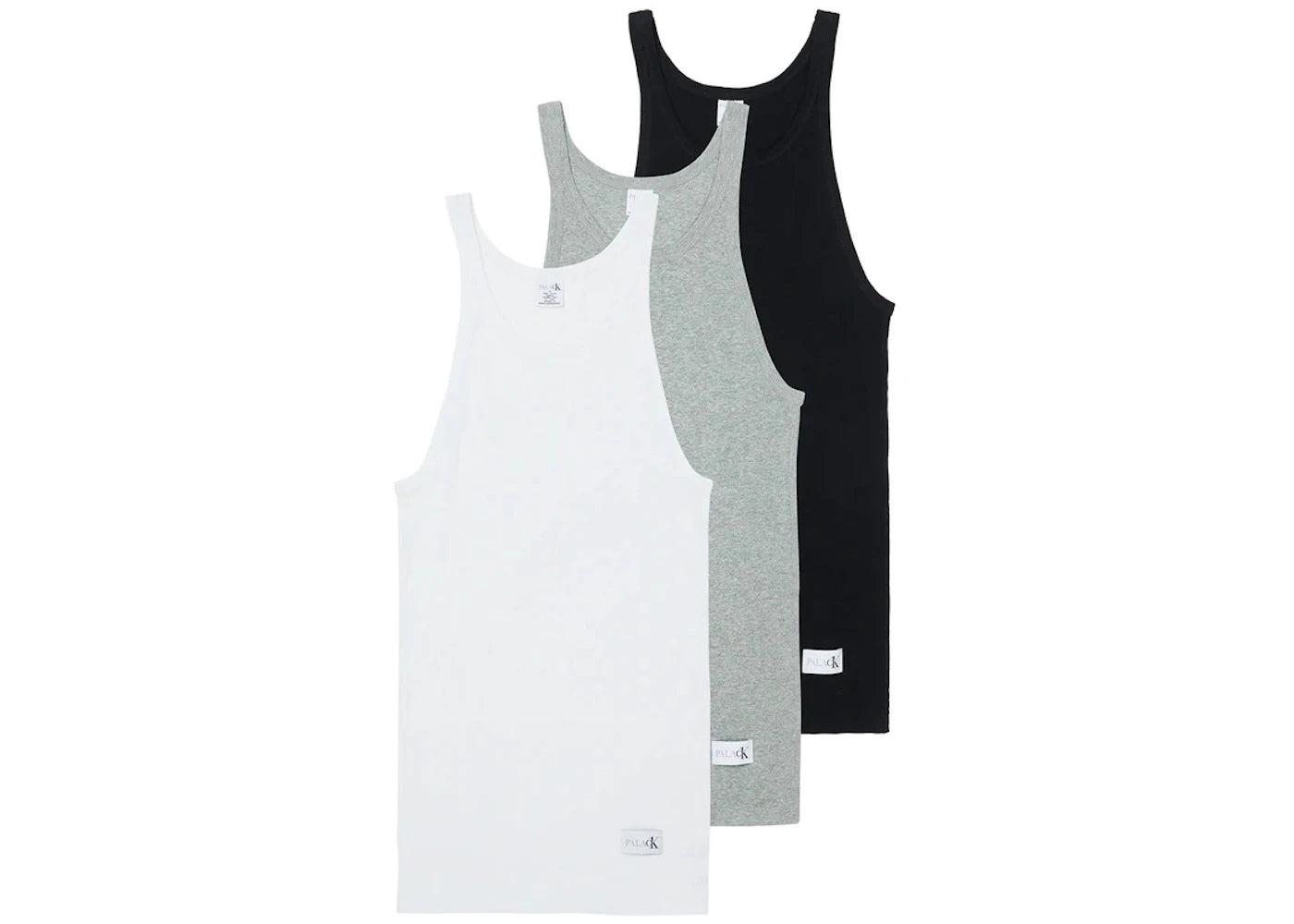 Palace CK1 Tank Top (3 Pack) White/Light Grey Heather