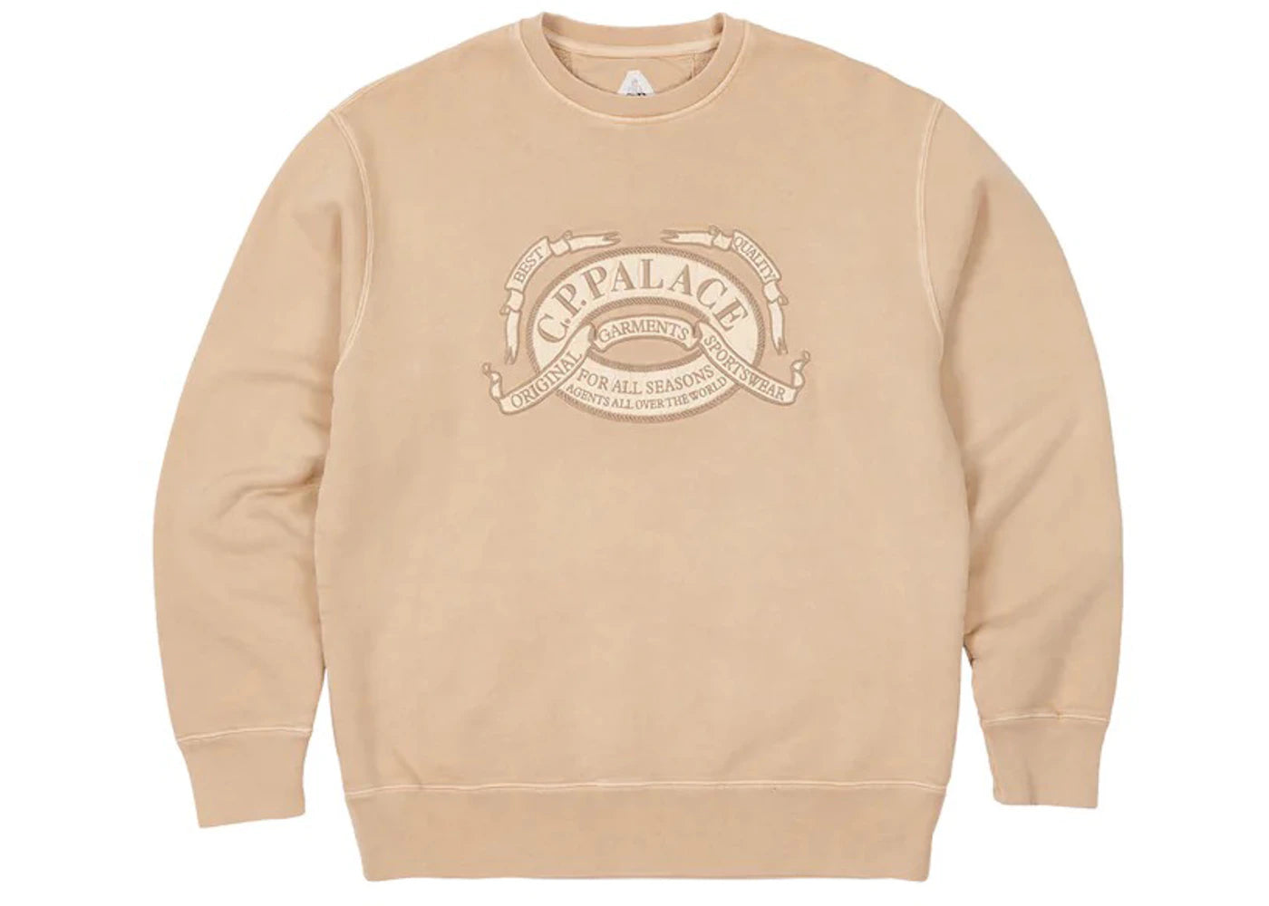 Palace C.P. Company Classic Over Dyed Crew Stone
