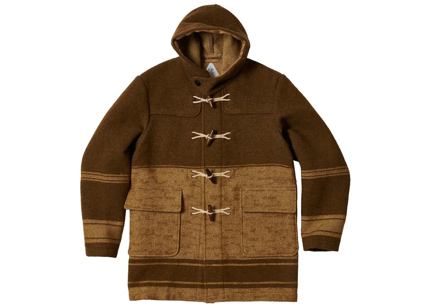 Palace C.P. Company Duffel Jacket Rubber Wool Brown