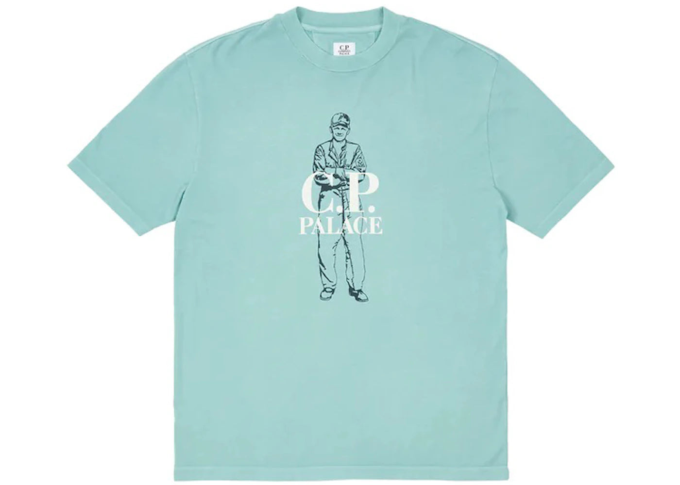 Palace C.P. Company Logo T-Shirt Blue