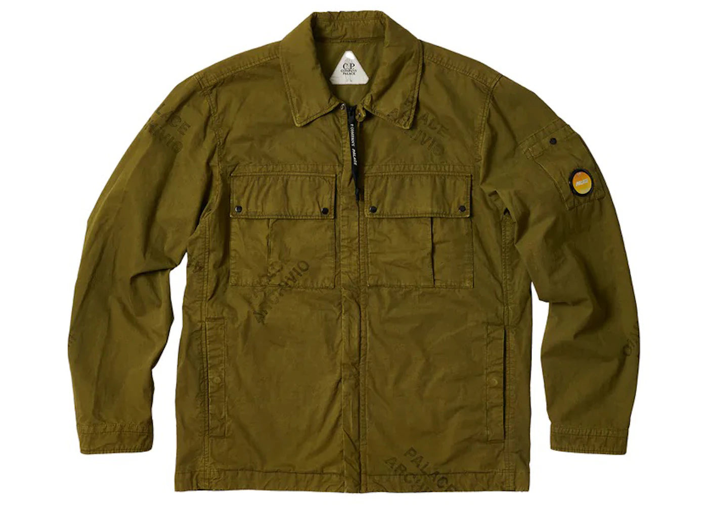 Palace C.P. Company Washed Cotton Shirt Jacket Olive