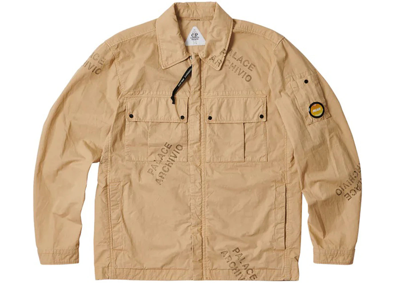 Palace C.P. Company Washed Cotton Shirt Jacket Stone