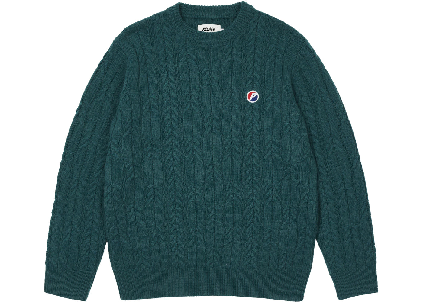 Palace Cable Knit Teal