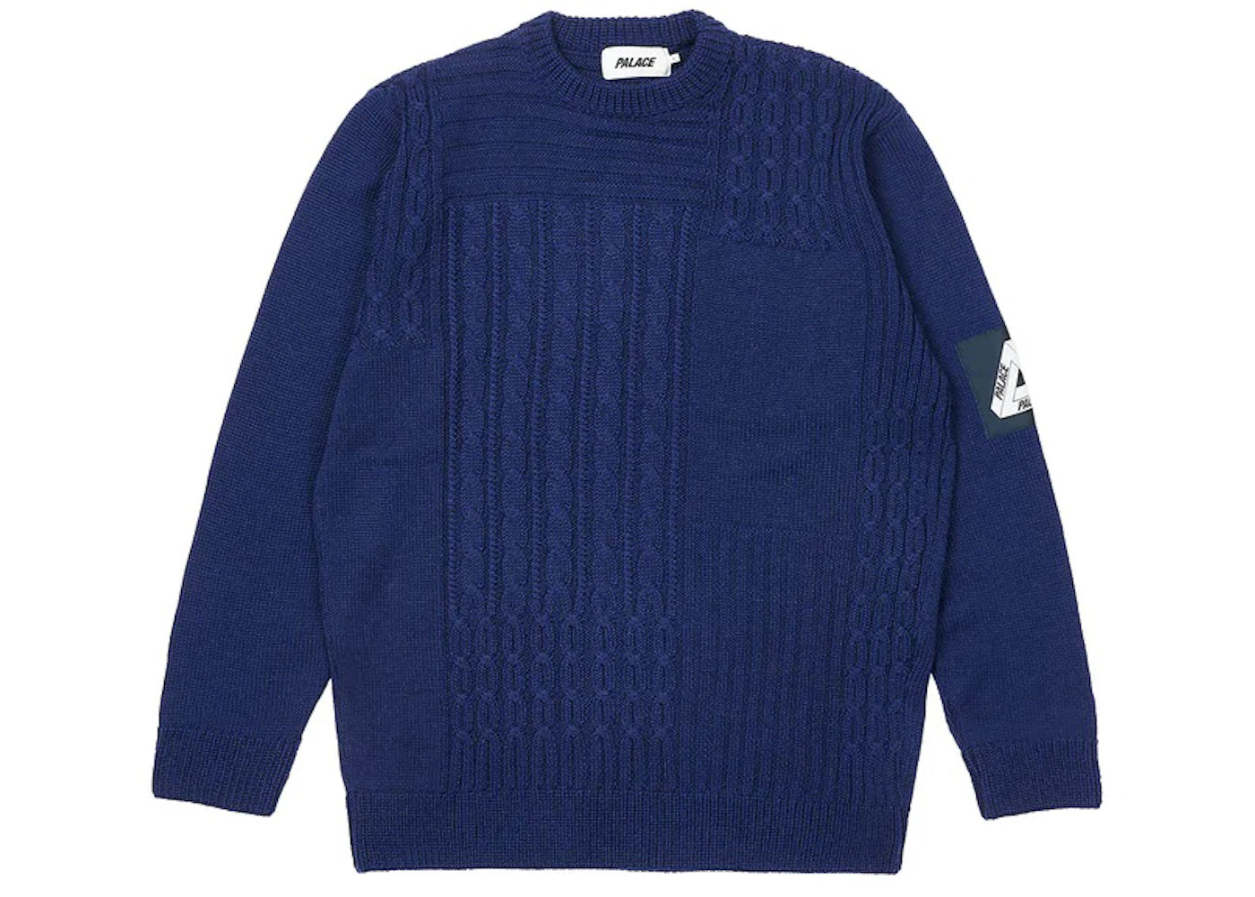 Palace Cable Patchwork Knit Navy