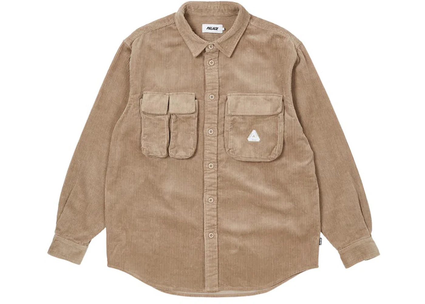 Palace Cargo Cord Shirt Stone