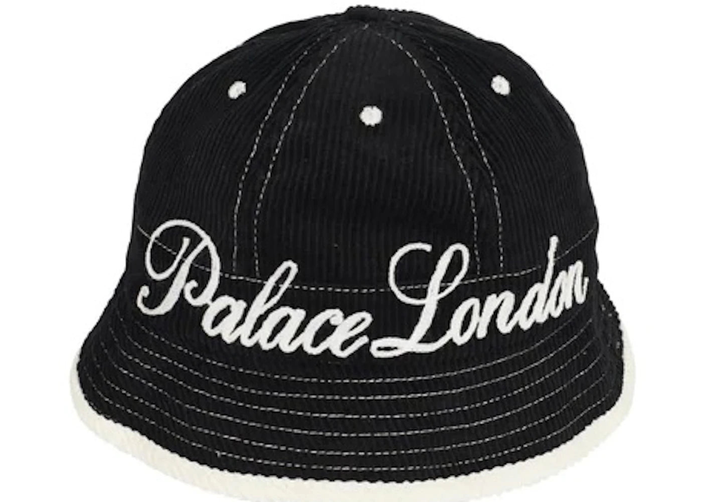 Palace Chain Stitch Bell Bucket Hat Black