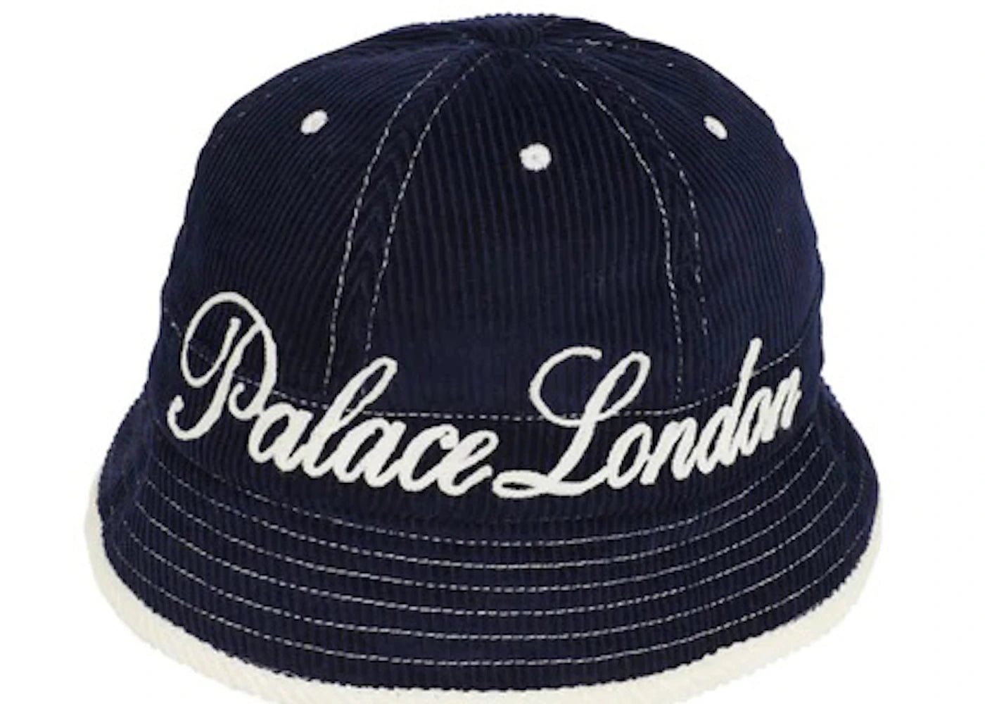Palace Chain Stitch Bell Bucket Hat Navy