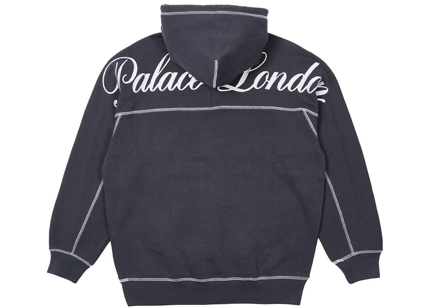 Palace Chain Stitch Hood Slate Blue