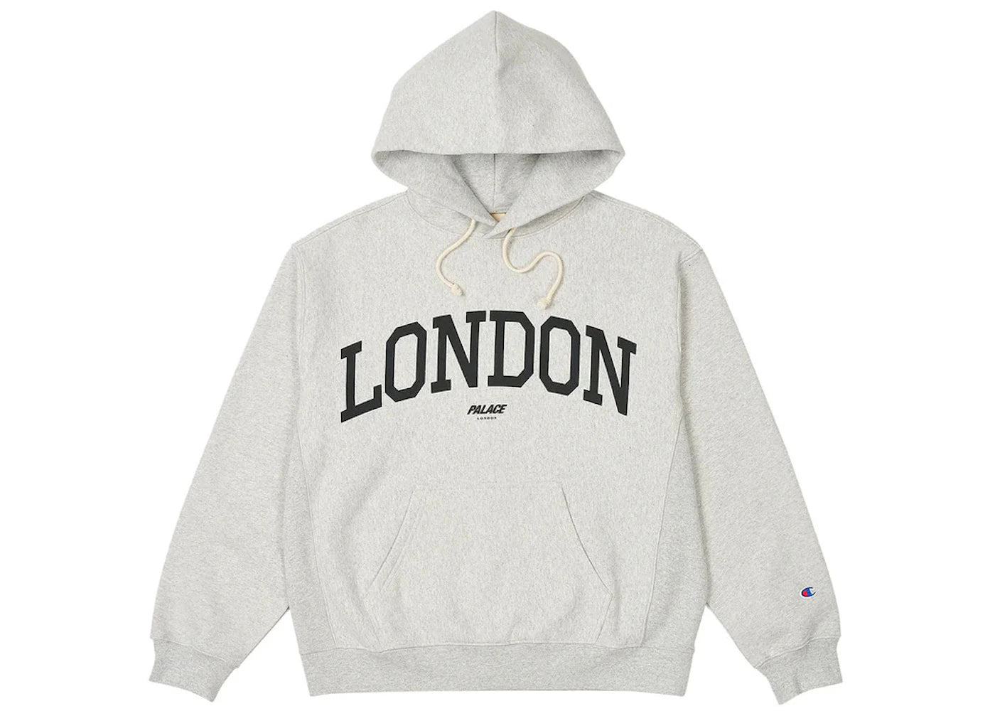 Palace Champion London Shop Hood Grey Marl