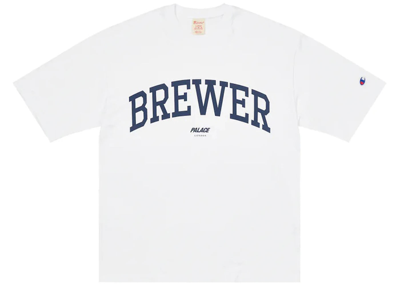 Palace Champion Shop Brewer T-shirt London White
