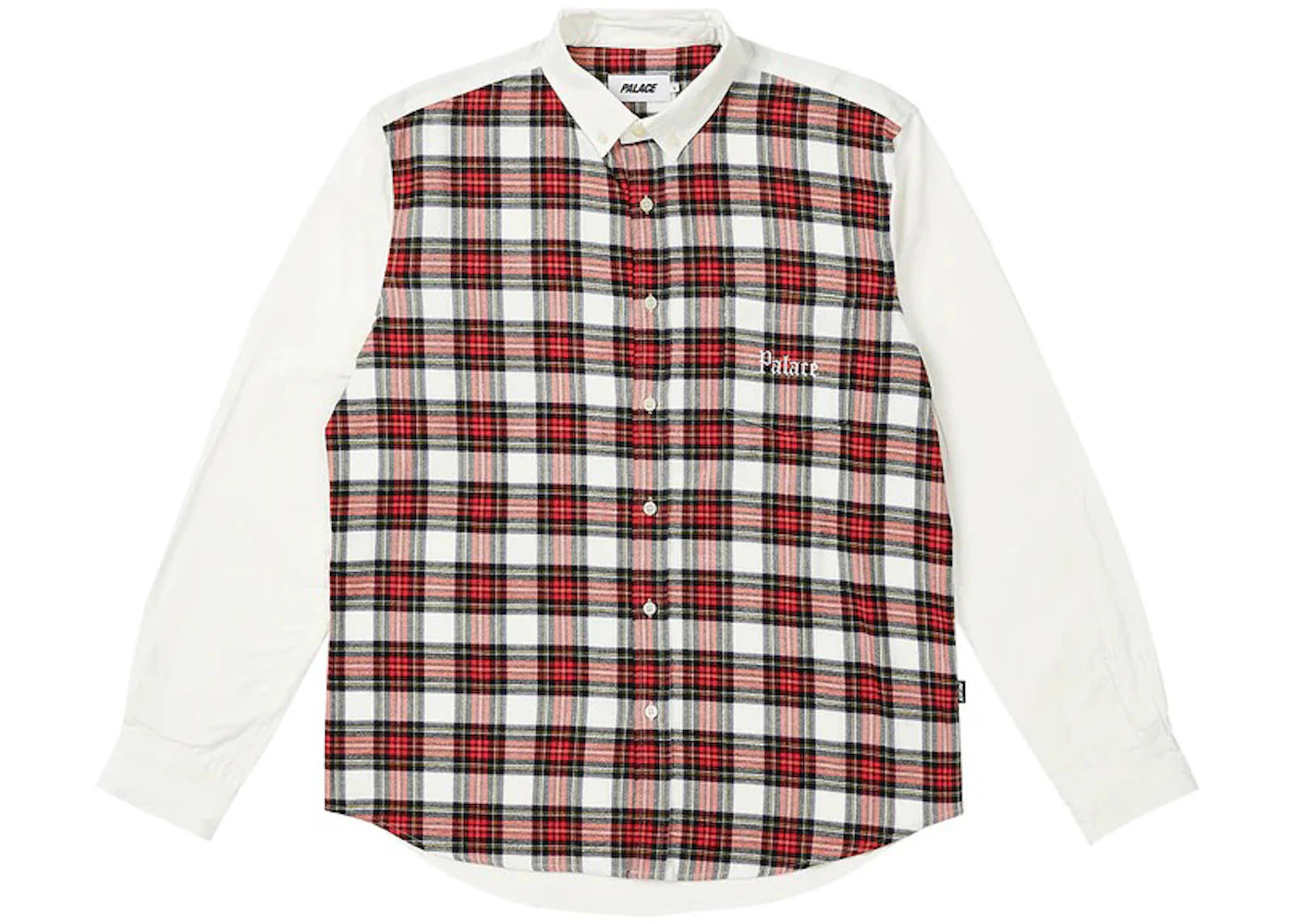 Palace Check Panel Chambray Shirt White