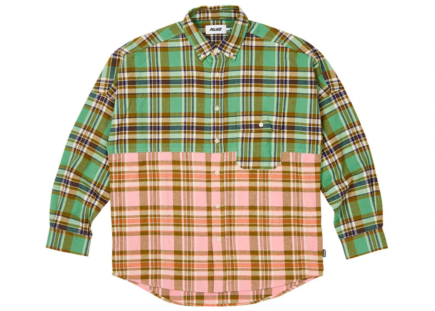 Palace Checkmate Drop Shoulder Shirt Green